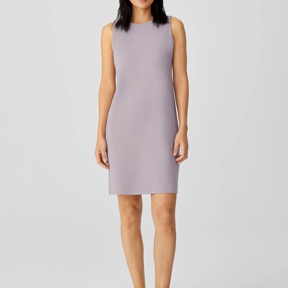 EILEEN FISHER Lavender Organic Cotton Tank Dress - Size 2X - Picture 1 of 8